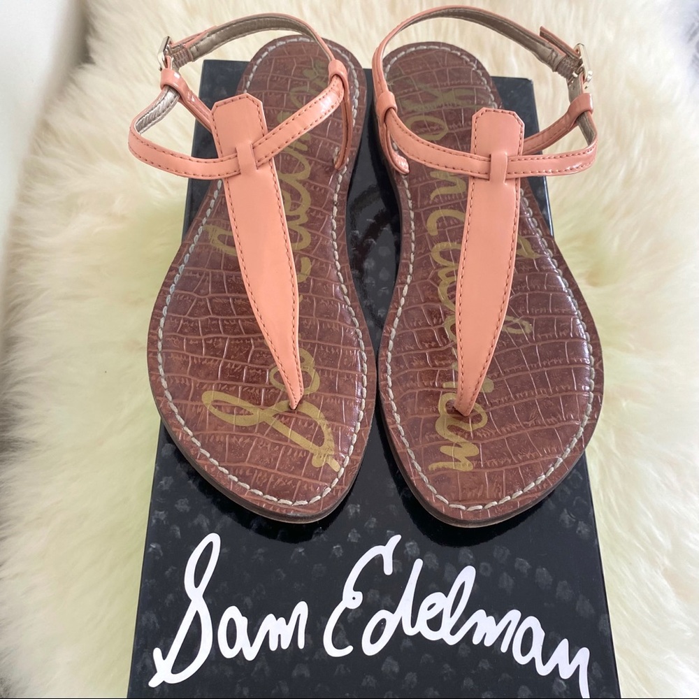 Sam Edelman Gigi Sandals in Papaya Punch Patent